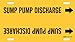Brady 4137-H Brady Strap-On Pipe Marker, B-915, Black On Yellow Printed Plastic Sheet, Legend "Sump Pump Discharge"