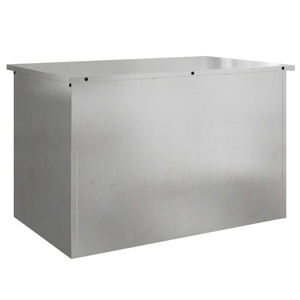 Scatola di Stoccaggio Esterno Argento 80 x 50,5 x 50 cm Acciaio,Casa e Giardino,Immagazzinamento e organizzazione,Contenitori per Oggetti Domestici,15.6kg-874571