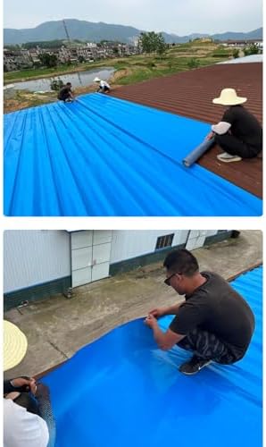 Blue Waterproof Self-Adhesive Roofing Felt Tape, Asphalt Shingles Repair Roll, Roof Underlayment, Flashing Waterproofing Tape (50x1000cm / 1.64x32.8ft)
