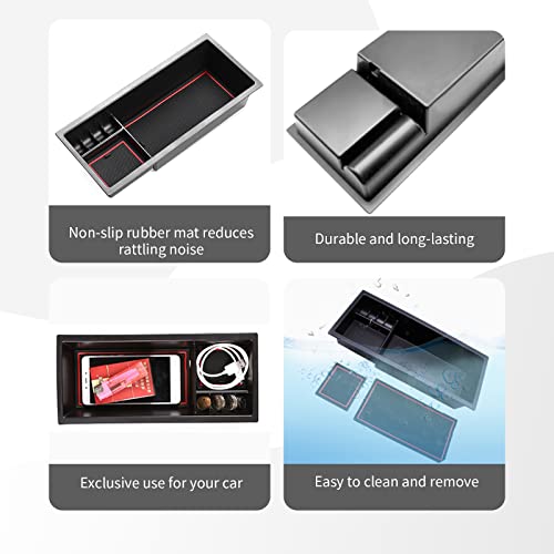 Image of CDEFG Center Console Accessory Organizer for Prius 2016 2017 2018 2019 2020, ABS Material Armrest Box Insert Tray Glove Secondary Storage Box