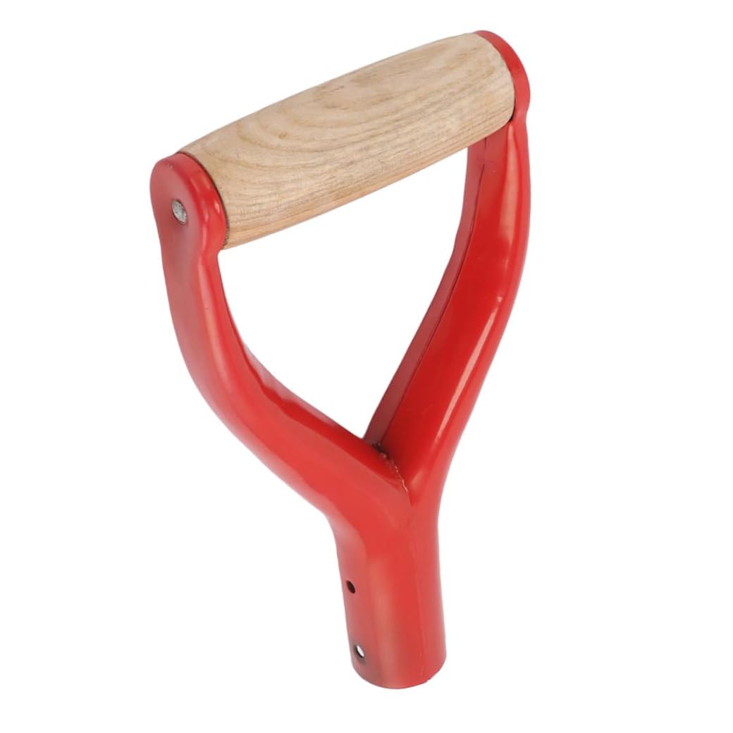 SHINEOFI 4 Piezas Pala de Manos del Mango de Hierro Pala Palas para cavar Pala de Tierra con Fugas de jardinería Mango Universal para Herramientas de jardín reemplazo de la empuñadura Rojo