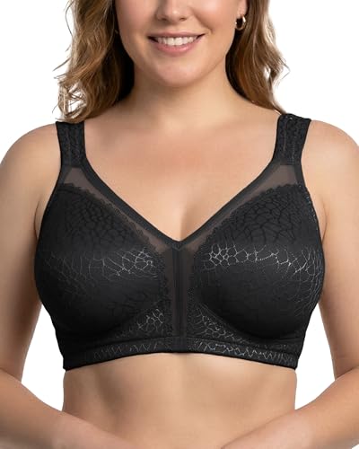 Image of HACI Women's Minimizer Bra Full Coverage Everyday Wirefree Non Padded Plus Size for Large Bust Support Seamless