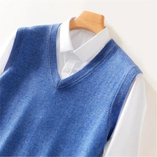 Winter Wool Sweater Men's V-Neck Vest Pullover2