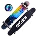 HLYT-Tabourets de bar Longboard Skateboards Deck, Skateboard Complete Flash Wheel 7 Layer Maple pour Les Sports extrêmes et Le Plein air
