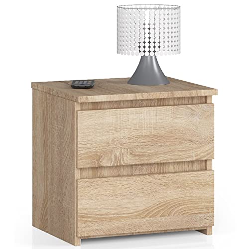 AKORD Commode avec 2 Tiroirs | L40 x H40 x P35 cm | Petit Meuble de Rangement | Commode Salon Coucher Enfant Adulte | La Tablet de Nuit | Chiffonier Petite Commode Chambre