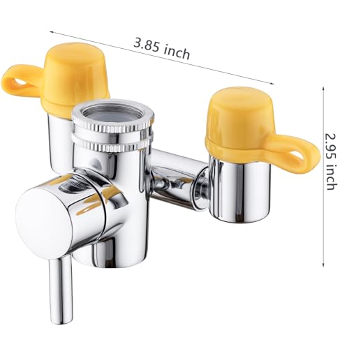 Image of TIDYENDURE Faucet Mounted Eyewash Station with Cover, Faucet Mounted Emergency Eye Wash Station Sink Attachment, Eye Wash Kit, Eye Wash Unit for Lab, Factory, Industry Site, Workshop, Office and Home