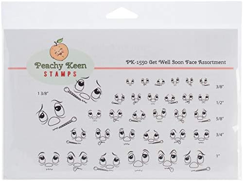 Peachy Keen Stamps PK-1550 Get Well Soon, Clear Face Assortment