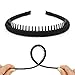 JOBAND 4pcs Hairbands for Women, Non-Slip Zig Zag Headbands, Adjustable Teeth Comb Hair Hoop, Daily Use, Yoga, Spa, Parties, Resin Cotton Blend