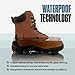 EVERBOOTS ULTRA DRY Men's Waterproof Hiking Work Boots 8 inch, Lightweight Ultility Leather Shoes, Water Proof Tactical Military Outdoor Ankle Mens Boot for Construction, Roofing, Hunting (11, Dark Brown)