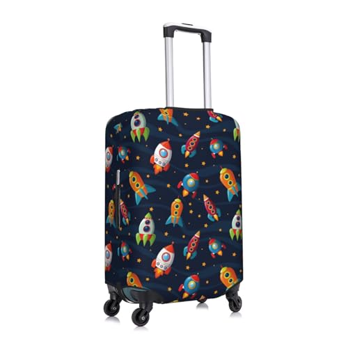 Spaceships And Stars Luggage Cover Protector Anti-Scratch Washable Fits 18-32 Inch Luggage-Small3