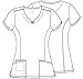 Cherokee Infinity Women Scrubs Top Round Neck CK609, M, Colorful Distress