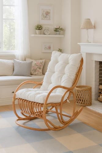 moebel direkt online Schaukelstuhl mit Auflage Relax honigfarben