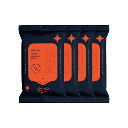 Image of MyMuse Intimate Wipes Pack of 4 (40 Wipes) | Aloe Vera, Vitamin E Extract |pH Balanced for Women, Skin Friendly, Daily Hygiene |Avoid Itching, dryness, Odor & Allergies