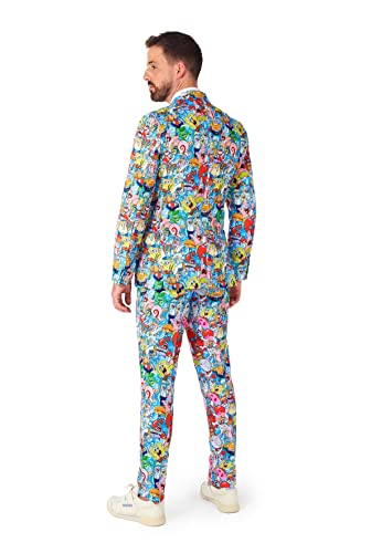 Opposuits Men's Suit - Licensed Spongebob Nickelodeon Clothing - Multicolor - Party Outfit2