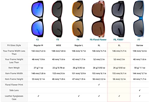 Image of The Fresh High Definition Polarized Wrap Around Shield Sunglasses for Glasses - Leather Eyeglasses Case