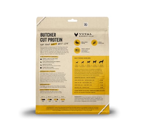 Image of Vital Essentials Freeze Dried Dog Food, Duck Mini Patties, 14 oz Bag | Soft, Complete Meal or Topper, Made With 99% Duck, Organs & Bone, High Protein Raw Nutrition, Grain-Free Recipe