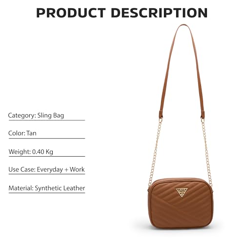 Image of Lavie Signature Dallas Woman's Box Crossbody Sling Bag | Ladies Purse Handbag | Gift for Women
