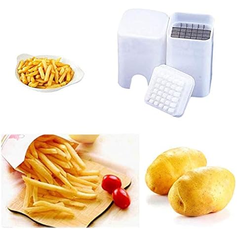 Copper Top - Potato Chipper, French Fry Vegetable Cutter, Perfect Fries Potato Chips Cut One Step Natural French Fry Cutter Vegetable Fruit Slicer Home Kitchen Tools Cover