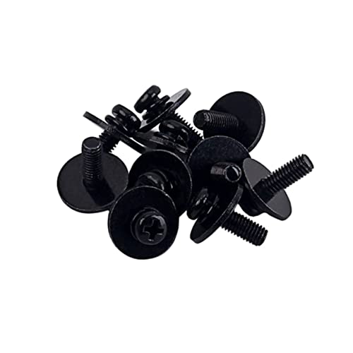 10 piezas de tornillos de fijación negros para tambor con arandelas para accesorios de montaje de tensores de tambor miniatura 1