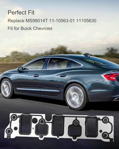 Image of MS98014T Engine Intake Manifold Gasket Set Fit for Buick Chevrolet | Replace 11-10563-01 111056301, Fit for LaCrosse Lucerne Impala Monte Carlo Pontiac Grand Prix Bonneville Oldsmobile Intrigue