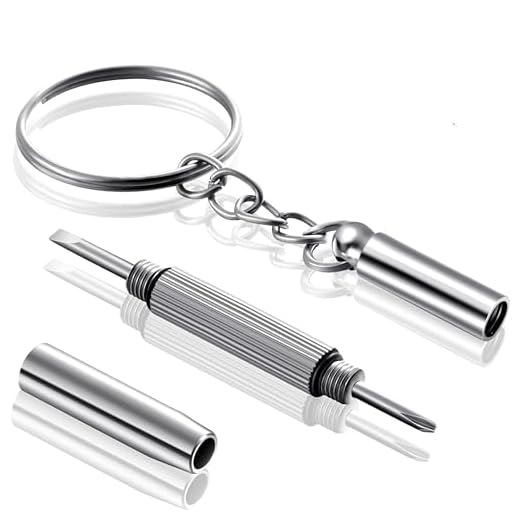 Kit Chaveiro Multifuncional 3 em 1 Mini Chave De Fenda Philips Sextavado Boca pra Pequeno Ajuste Reparo Conserto Óculos Brinquedo Eletrônicos