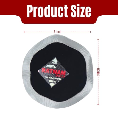 Image of Bias Ply Tyre Repair Patch 1 NO. Box Qty 20 Pcs, Strong Rubber Puncture Fix for Motorcycle, Scooter & Two Wheeler Tyres