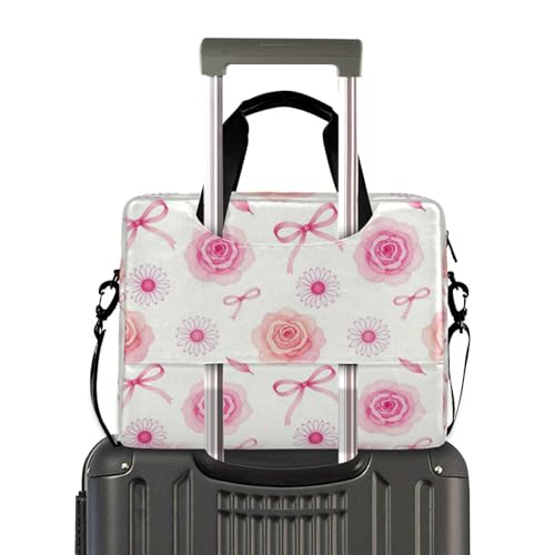 Maletín para portátil 15.6" rosa con flores miniatura 4