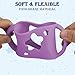 4PCS Silicone Baby Bottle Handles Compatible with Dr Brown, Easy Grip Silicone Handles Compatible with Dr Browns Bottles 5Oz 9Oz, Wide-Neck, BPA-Free White Purple Pink Green