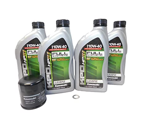 2016-2025 Kawasaki Ninja ZX-10R ZX-10RR OEM Full Synthetic Oil Change Kit KAW116