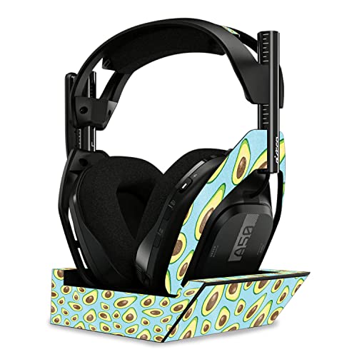 Image of MightySkins Glossy Glitter Skin Compatible with Astro A50 Wireless Headphones + Base Station (Gen 4) - Blue Avocados | Protective, Durable High-Gloss Glitter Finish | Easy to Apply | Made in The USA
