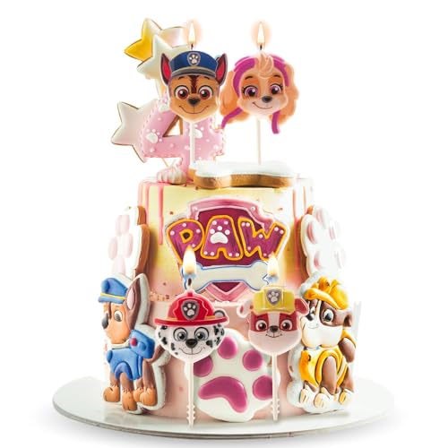 Miniatura 5 de Dekora - Pack De Velas De Cumpleaños Patrulla Canina Tarta - 4 Unidades
