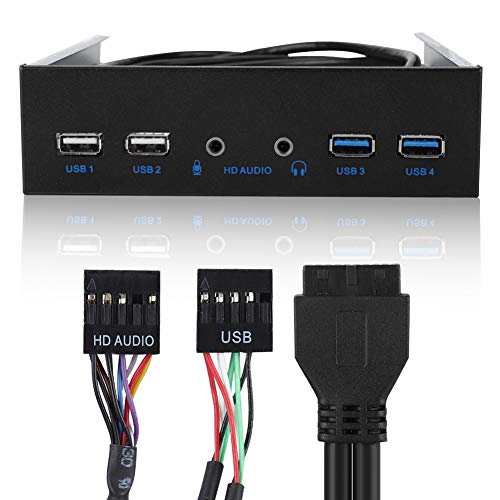 USB 3.0 + USB 2.0 19PIN HD Audio Extension Front Panel with Dual Audio Jacks & Fast Data Transfer - Image 4