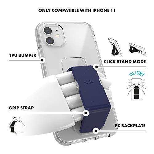 Coque iPhone 11 avec support de téléphone extensible et poignée antichoc