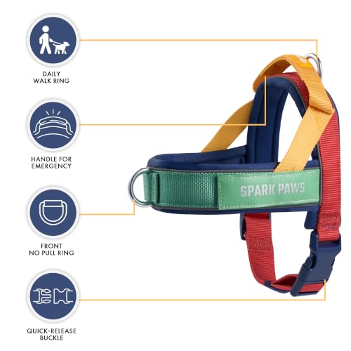 Image of Spark Paws No Pull Front Clip Dog Harness - Easy On, Padded and Lightweight
