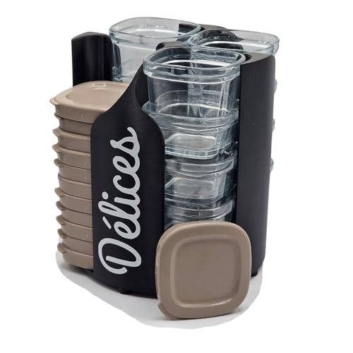 Artisan 3d Rangement 12 pots et couvercles pour Yaourtière Seb Multidelices - Accessoire Incontournable pour les Amateurs de Yaourt