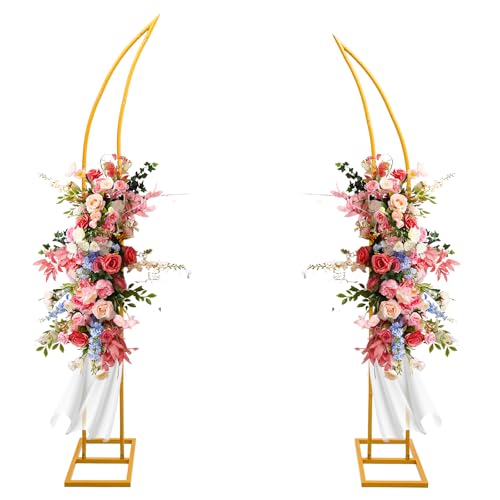 Wedding Flower Arch Stand Gold Half Arch 2pc...