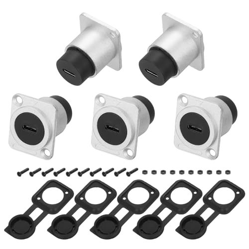 MECCANIXITY 2Pcs Panel Mount Coupler USB C D-Type miniatura 1