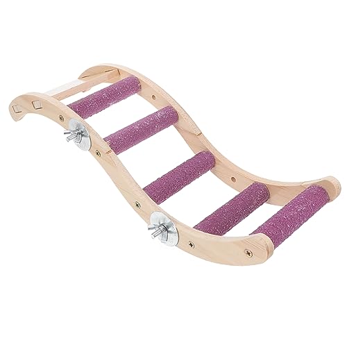 HOLIDYOYO Bird Ladder for Parrots Durable Wooden Climbing Bridge Supply for Birds for Pet Parrot Playtime and Enrichment