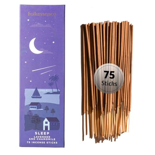 Folkulture Incense Stick for Home | Pack of 75 (8) Incense Sticks for Meditation & Spiritual Practice | Organic Insence Aromatherapy Inscents-Sticks | Inscent Stick for Gifts for Women