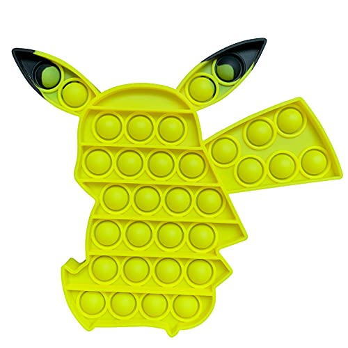 LAVONE Fidget Toys, Push Bubble Fidgets Sensory Toy, Pop Fidget Toy for Kids Adults, Silicone Stress Relief Toy - PKC Yellow