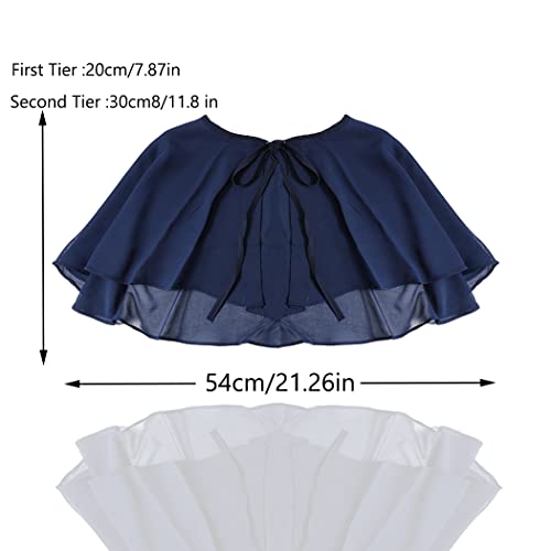 Aukmla Women Chiffon Shawls and Wrap 2 Tiers Wedding Cape Cover Up Bridal Accessories for Brides and Bridesmaid3