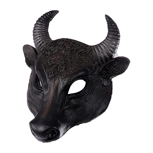 rockible Máscara de Máscara de Cabeza de Toro Realista 3D para Disfraz de Halloween Foto Prop