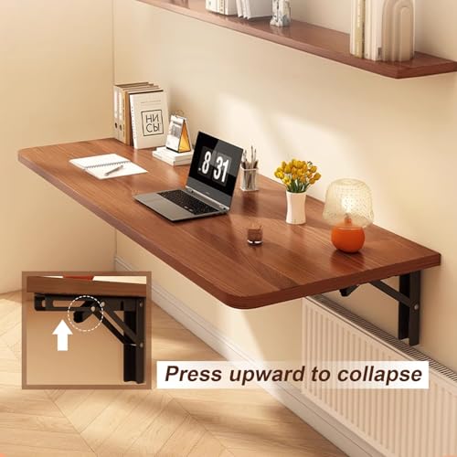 Table murale pliante gain de place, bureau rabattable polyvalent - 7