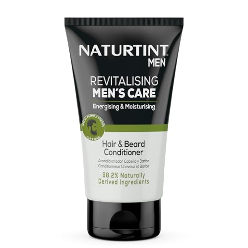 Naturtint | Revitalizing Men’s Care | Acondicionador para Cabello y Barba | Nutre, Hidrata y Revitaliza | Textura Suave y Ligera | 98% Ingredientes Naturales | Con Ginseng y Maca | 150 ml