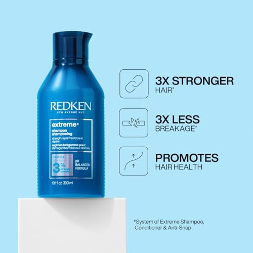 Image of Redken's Extreme Damage Repair Shampoo & Strength Builder Mask Combo| Infused With Protein & Anti-Breakage Treatment To Repair Weak, Dry, Damaged & Brittle Hair | For Men & Women