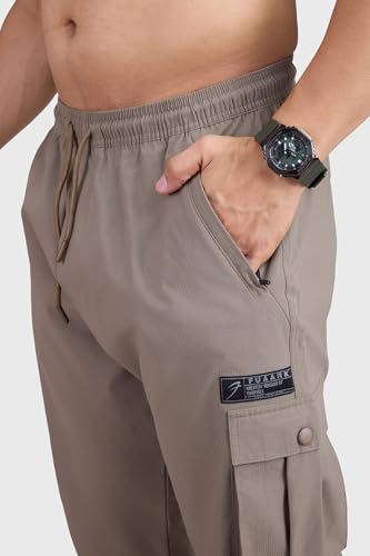 Image of FUAARK Script Regular Fit Sports and Gym Mens Cargo Joggers