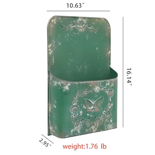 All-Chic-Outdoor-Wall-Planter-Wall-Metal-Hanging-Planter-Wall-Planters-for-Indoor-Plants-Wall-Vase-for-Flowers-Metal-Planters-for-Outdoors-for-Farmhouse-Shabby-Chic-DecorGreen All Chic Outdoor Wall Planter Wall Metal Hanging Planter Wall Planters for Indoor Plants Wall Vase for Flowers Metal Planters for Outdoors for Farmhouse Shabby Chic DecorGreen