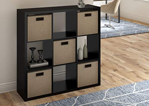 Image of ClosetMaid Decorative Open Back 9-Cube Storage Organizer, Black