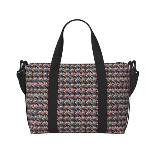 Sac de voyage polyvalent à motif fleurs et diamants stylé - 2