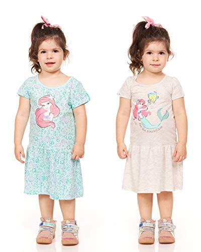 Disney One Size Princess Ariel Tshirt 2 Pack Gift Set-Short Sleeve Girls Dresses2